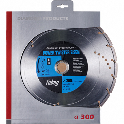 Диск для камнерезных станков Fubag Power Twister Eisen 300х2,3х30/25,4 фото