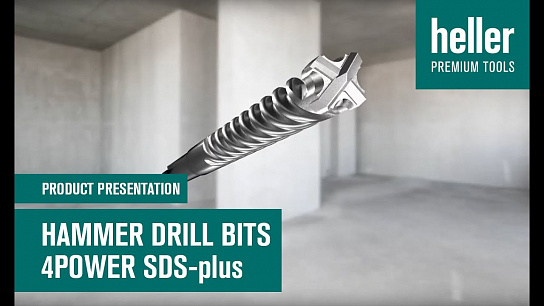 Видео о буре по бетону Heller 4Power SDS-Plus 10х250х310