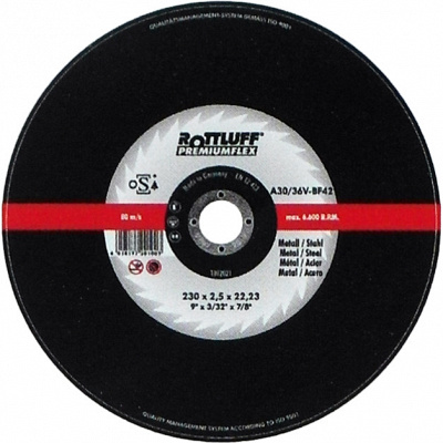 Отрезной диск по металлу Rottluff Premiumflex A30/36V-BF 115х2,5х22,23 тип 41 фото