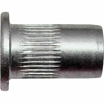 Bralo, заклепка с внутренней резьбой стальная с насечкой М4/5,9х9,5 цилиндрический бортик фото