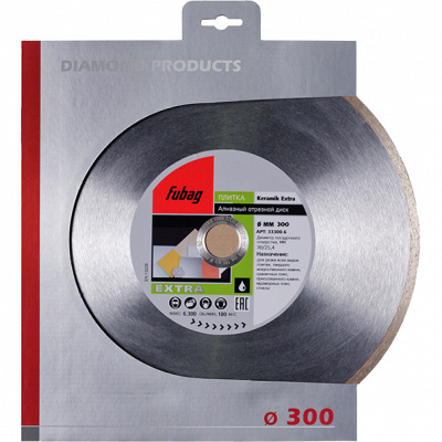 Диск для плиткорезов Fubag Keramik Extra 300х2х30/25,4 фото