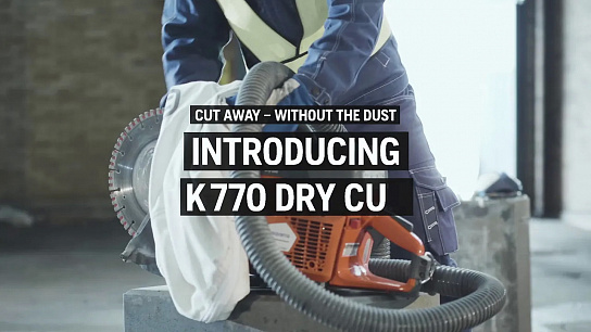 Видео о бензорезе Husqvarna K 770 Dry Cut