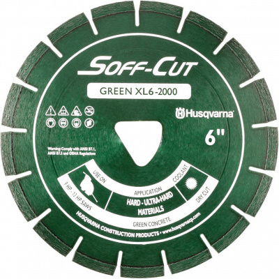 Диск для нарезчиков швов Husqvarna XL6-2000 Soff-Cut 150 мм Green фото