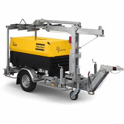 Осветительная мачта на базе дизельного генератора Atlas Copco QAX 30 мачта фото